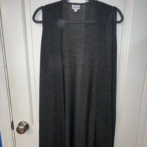 Lularoe Joy Vest - charcoal gray